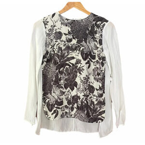 Stella McCartney Floral Print Silk Blouse Long Sleeve Size 36 (Size 2 US)
